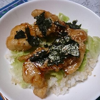 鶏むね肉の照り焼き丼